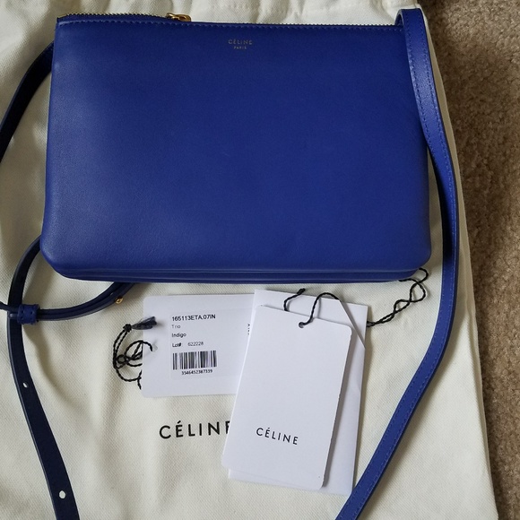 celine trio bag blue